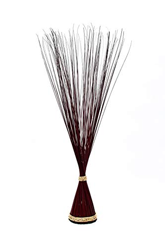 Image of Leewadee Freestanding Decorative Grass Stems - Naturally Dried and Colored Branches, Dry Grass Bundle for Home and Bar Decoration, 47 inches, Bordeaux