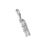 Liebevoll gearbeitet Giorgio Martello Milano Charm Ski Silber, Onesize 925 Sterling Silber