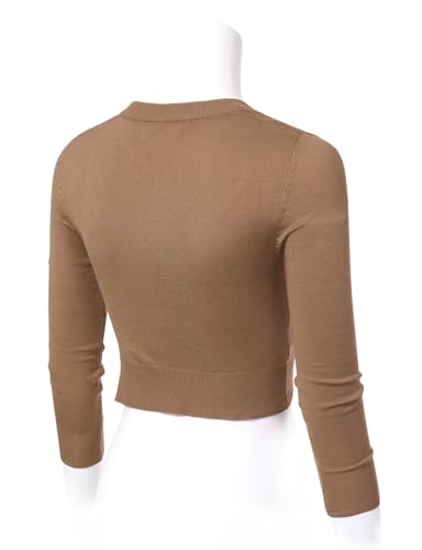 Image of Allsense Women's Cropped Bolero Shrug Cardigan | 3 /4 Sleeve, Button Down, Lightweight Knit Sweater