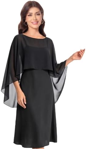 Baoqiya Women's Shawls and Wraps for Evening Dresses Chiffon Cape