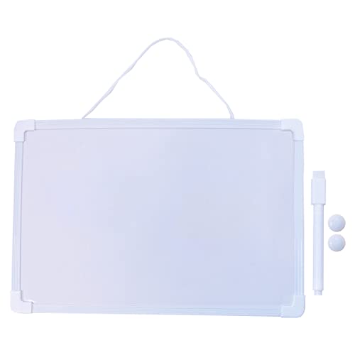 Lousa Branca Infantil Magnética 30cm x 20cm Com Alça E Caneta Com Tampa E Apagador + 2 Imãs Para Fixar Lembretes Quadro Branco Para Crianças Linha PREMIUM SYANG