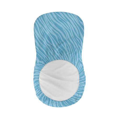 Image of Bar Chair Stool Cover 2 Pack Stretch Chair Slipcover for Counter Height Bar Stool Blue Stripes Anti-Scratches Spills Chair Covers
