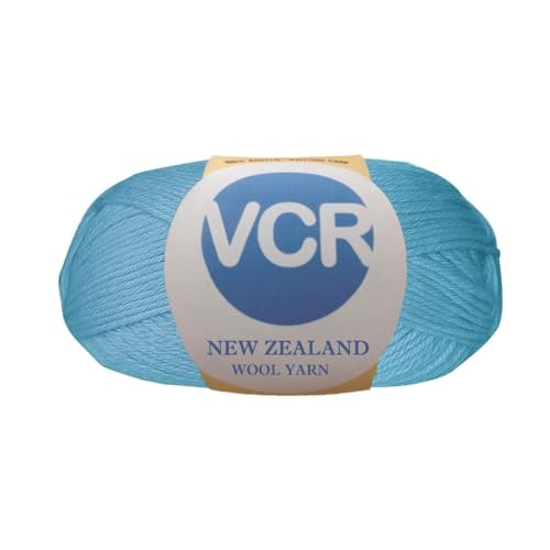 Image of VCR Steel Blue Chunky Wool Yarn,100 Grams, Hank, 196 Meters, 100% New Zealand Wool Knitting Yarn, Soft Crosia Thread Suitable for Baby Blankets & Booties Pack of 1