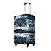 QSMBNET Travel Luggage Cover Reflection Spandex Suitcase Protector Washable Baggage Covers Fashion Elastic Scratch-Resistant Luggage Cover Protector Fits 18-32 Inch Luggage