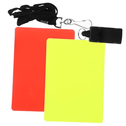 Kit de Tarjetas y Silbato para Árbitro, Fútbol, Compacto y Ligero miniatura 1