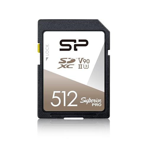 シリコンパワー SDカード 512GB Class10 UHS-II U3 V90 8K Ultra HD対応 読み込み速度最大290MB/秒 5年保証 SP512GBSDXJA2V10