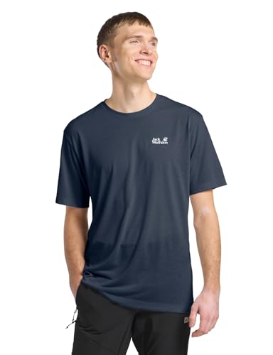 Jack Wolfskin Herren Vonnan S/S M T-Shirt, Midnight Sky, L EU