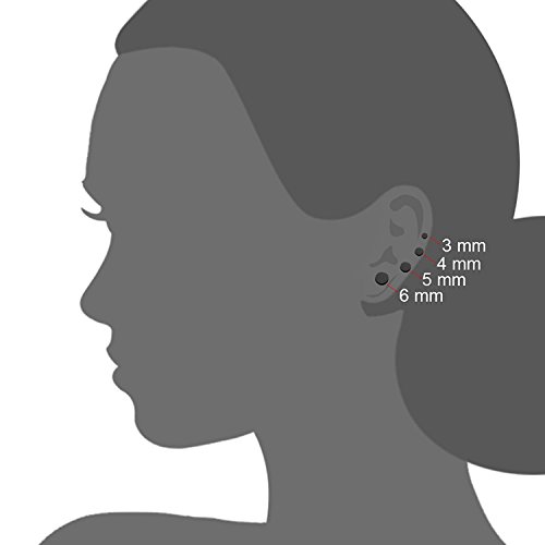 JewelrieShop Black Dot Earrings Men Studs Stainless Steel Disc Circle Round Flat Earrings Set for Women (3mm-10mm,6 Pairs,Black) - Thumbnail 6