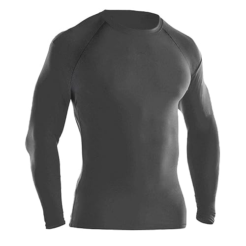 Camisa Blusa Térmica Infantil Proteção UV Sol Segunda Pele Inverno Unissex Cor:Cinza;Tamanho:G;Gener