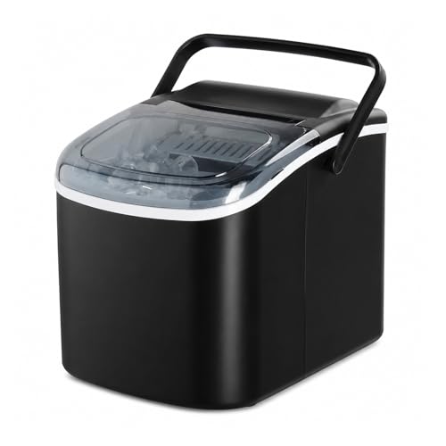 Fabricadora de Hielo Portátil 9 Cubos 26 lbs por Día Negra miniatura 1