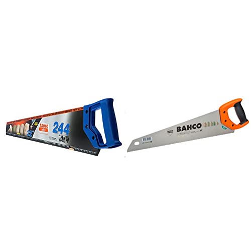 Bahco 244-22-U7/8-HP Hardpoint Handsaw, 7 tpi, 550mm Length & NP-22-U7/ 8-HP 22-inch Hardpoint Handsaw - Orange