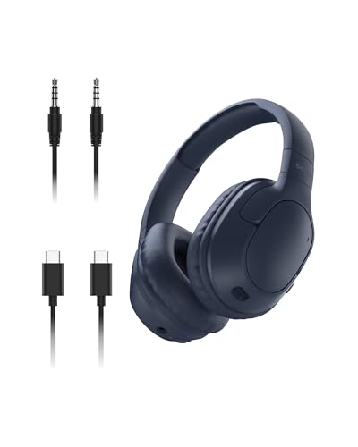 Belkin SoundForm Surround Auriculares Inalámbricos Bluetooth, Cascos con Cancelación de Ruido Ambiental, 60horas de autonomía. Almohadillas Suaves. para iPhone, Galaxy y iPad - Azul