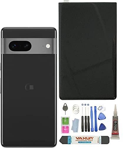 Coque arrière de rechange pour Google Pixel 7 avec adhésif et outils Noir Obsidien