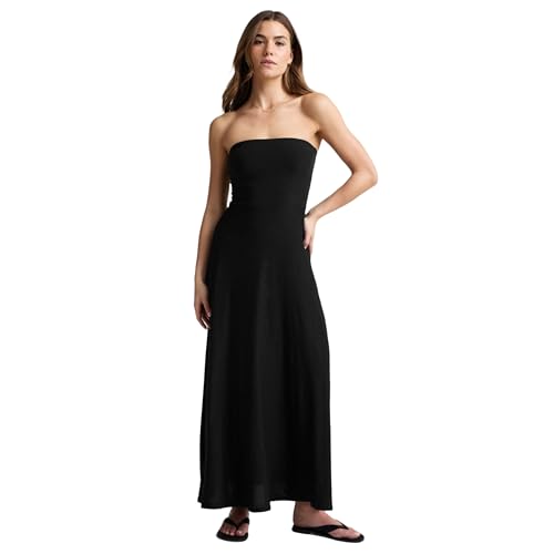 Beyond Yoga Women's Featherweight Strapless Maxi Dress, Darkest Night, Medium at Amazon Women's Clothing store