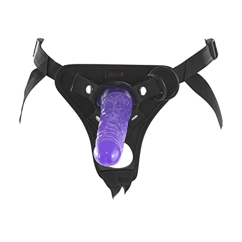 Image of Wearable Sex Strap-on with 7.87 Inches Clear Dildo, Harness & Strap-On Set, Adult Sex Toys for Female Masturbation and Lesbian
