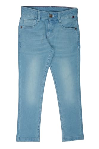 Image of Pantaloons Junior Kids Cotton Stretch Blend Jeans | Slim Fit | Mid Rise Waist | Full Length