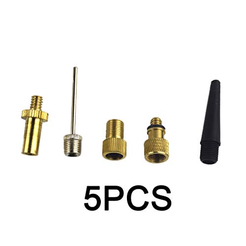 Lorjoyx 5pcs Set Football Kit Adattatore della valvola dell'Aria Ago/Gonfiabile Ago della Gomma della Bicicletta di Pallacanestro Materassino