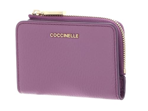 Étui pour carte de crédit Coccinelle en cuir Metallic Soft violet