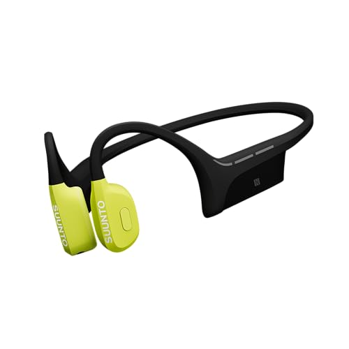 SUUNTO Wing Bone Conduction Sports Headphones, Open-Ear Bluetooth Earphone with Advanced Head Control, 30H Playtime with Mics & LED Lights, Chargebank Attached, IP67 Waterproof for Running &
