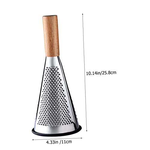 Rallador de queso cónico de acero inoxidable con mango ergonómico miniatura 2