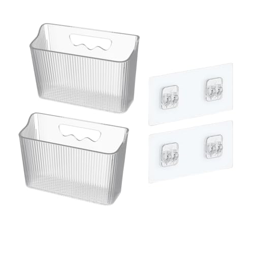 La mejor comparación de Sistemas de adhesivos de montaje - 5 favoritos. 47 Loopunk - Paquete de 2 organizadores transparentes de cocina y baño, organizadores de despensa y contenedores de almacenamiento, sistema de almacenamiento de montaje en pared con...