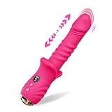 DFEUSY Thrusting Dildo Vibrator Sex Toys, G Spot Vibrator Women Sex Toys with 9 * 9 Thrusting & Vibrating Modes, Mouth Shaped Realistic Dildos Adult Toys with LED Display, Adult Sex Toy & Games