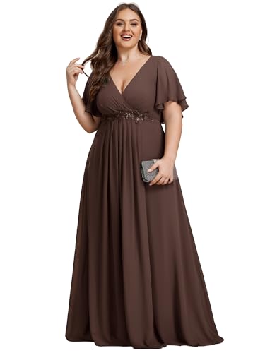 Image of Ever-Pretty Plus Women's Chiffon Plus Size Formal Mother of Bride Dresses