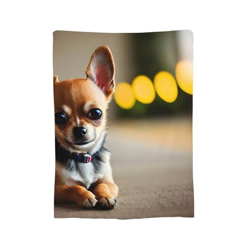 Chihuahua-Hunde-Motiv, ultraweiche Flanelldecke, Anti-Pilling, Mikro-Decken, Sofa, leicht, für alle Jahreszeiten