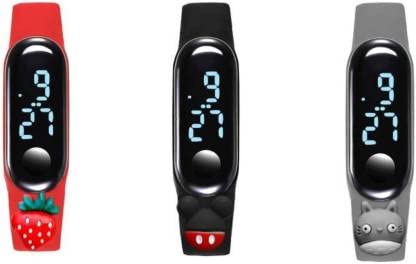 V&Y Digital LED Smart Touch Band (Black, Grey, Red Strap, Size : Free Size) (B09MQHPV57) Amazon Price History, Amazon Price Tracker