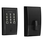Schlage Encode Smart WiFi Deadbolt Lock for Front Door - Keyless Entry with App or Touchscreen - Works with Alexa, Apple HomeKit, Hey Google, & Airbnb - Create Codes for Guests - Matte Black