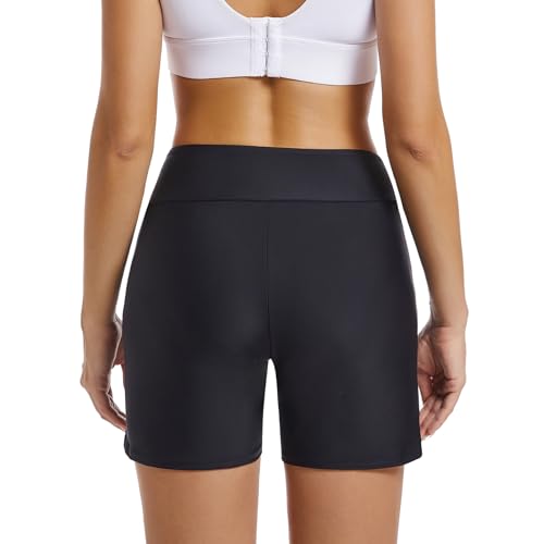 Women's High Waisted Swim Board Shorts with Pockets UPF50+ Quick Dry Bathing Suit Bottoms for Women3