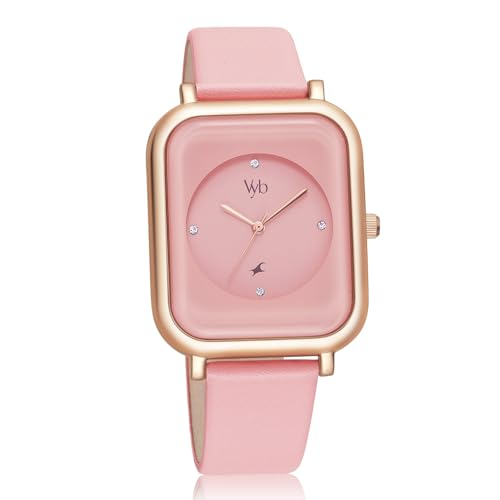 Fastrack Vyb Muse Quartz Analog Pink Dial Leather Strap Watch for Girls-FV60022WL03W (B0CT61CJ6Q) Amazon Price History, Amazon Price Tracker