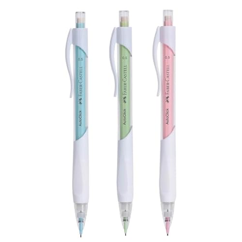 قلم رصاص ميكانيكال بزر ضغط تلقائي قطر الرصاص 0.5 ملم من فابير-كاستل، متعدد الألوان
