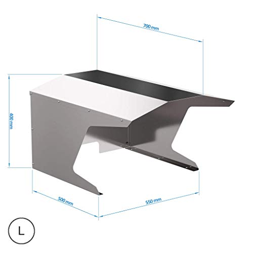 KÖNIGSPROD Robotic Lawn Mower Garage, Shelter for Lawn Robots, Carport, stainless steel