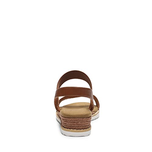 Image of DREAM PAIRS Womens Espadrilles Ankle Strap Sandals | Stretch Elastic Open Toe Comfortable Wedges Flats Spring Dressy Sandals Shoes for Women