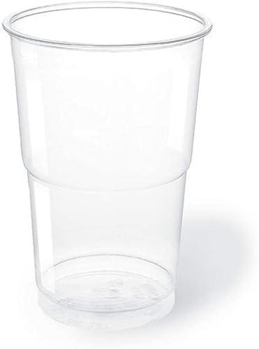 TELEVASO - 500 uds - Vaso de plástico color transparente, de polipropileno (PP) - Capacidad de 500 ml - Desechables y reciclables (Vasos PP 500 ml. Transparente (500 Uds.)) Cover