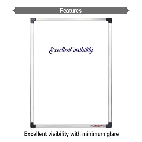 Image of ALKOSIGN Platinum Series Magnetic White Board (3ft x 3ft) Resin Coated Surface, Magnet Friendly White Board Dry Erase, Writing Board, Smart Board, for Teaching, Home, Kids Study Room, Cafes etc.