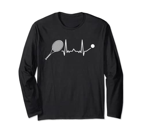 Tennisschläger mit ECG Pulse für Tennis Langarmshirt