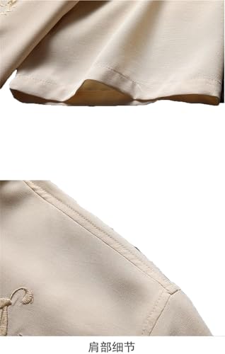 Chinese Style Embroidery Set Men's Stand Collar Shirt and Pants Loose Casual Two-Pieces Outfits4