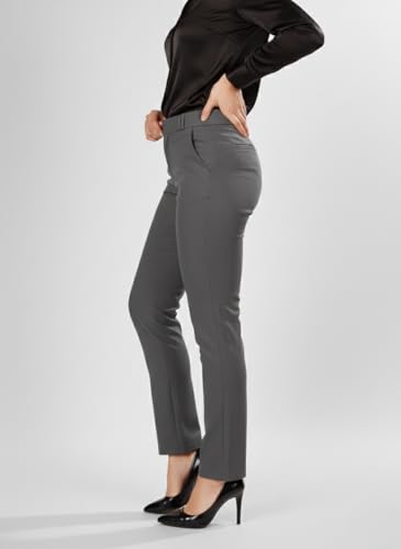 Image of modny Formal Trousers for Women Premium Polycotton, Regular Fit, Straight Pant for Girls | Ideal for Office, College & Professional Wear