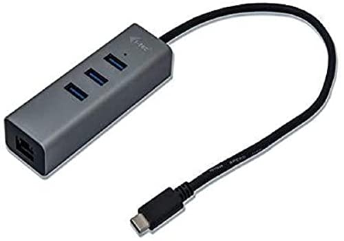 Adaptateur Gigabit Ethernet avec HUB USB 3.0 i-tec pour étendre un port USB-C
