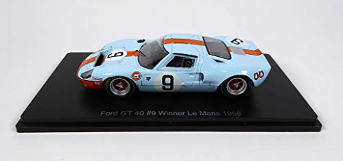 OPO 10 - Ford GT40 Gulf # 9 vencedor Le Mans 1968 - Rodriguez-Bianchi - Spark 1/43 para Hachette Japon (04)