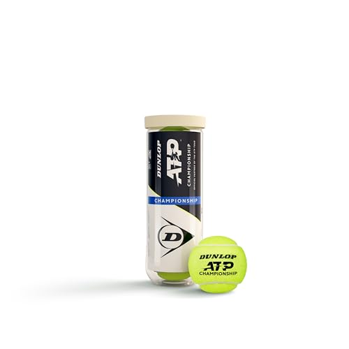 DUNLOP Campeonato ATP de Pelotas de Tenis : para Arena, Pista Dura y césped (3 Pelotas)