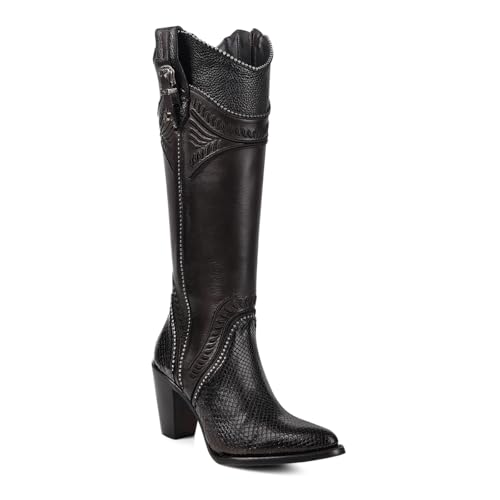 Cuadra Women's Western Knee High Boots, Python and Leather