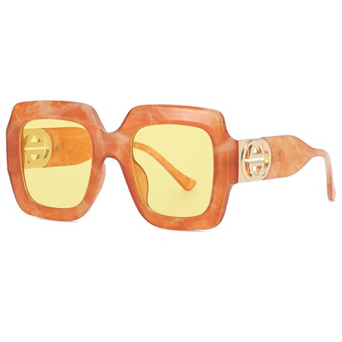 Lunettes de soleil vintage de haute qualité avec monture grand format chic