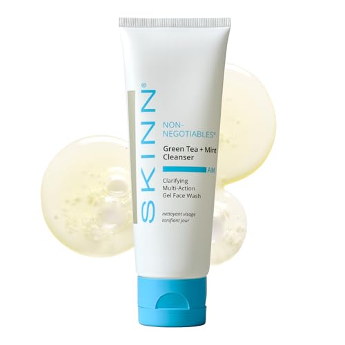 SKINN Daily Morning Face Wash, Green Tea + Mint Cleanser, 4oz - G...
