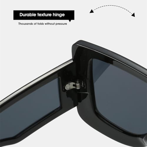Lunettes de soleil luxe monture large punk chic UV400