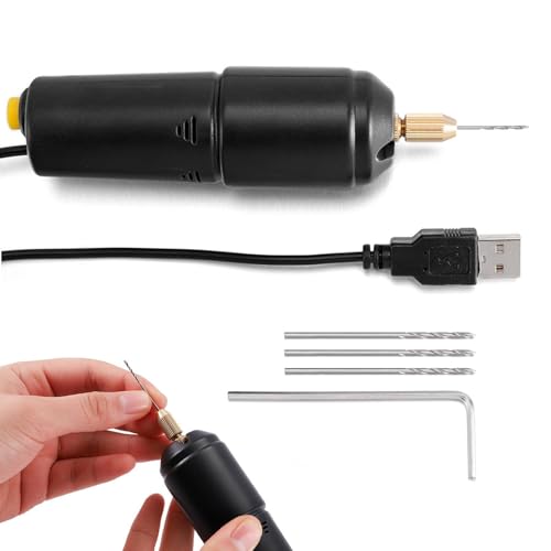 Herramienta giratoria a batería, pequeño taladro para la artesanía - Herramienta taladro manual USB,Taladro portátil recargable, taladro portátil USB, taladro de mano de resina también para miniaturas