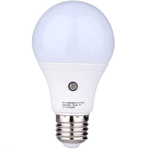 E27 or E26 LED Dusk to Dawn Sensor Light Bulbs Built-in Photosensor Detection Auto Switch Light Indoor/Outdoor Lighting Lamp for Porch Hallway Patio Garage (7W 630Lumens, Natural White 4000K)
