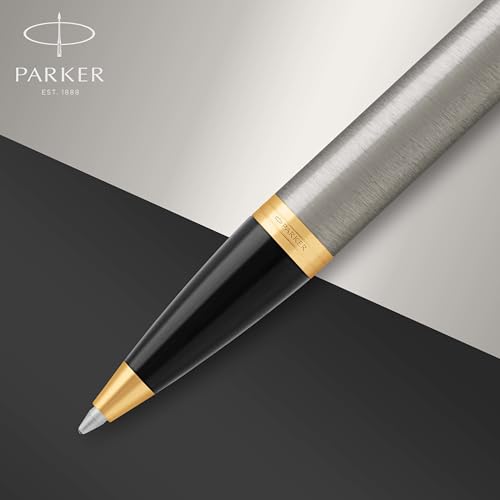 Parker Im Penna A Sfera, Brushed Metal, Punta Media E Ricarica Di Inchiostro Blu - 4
